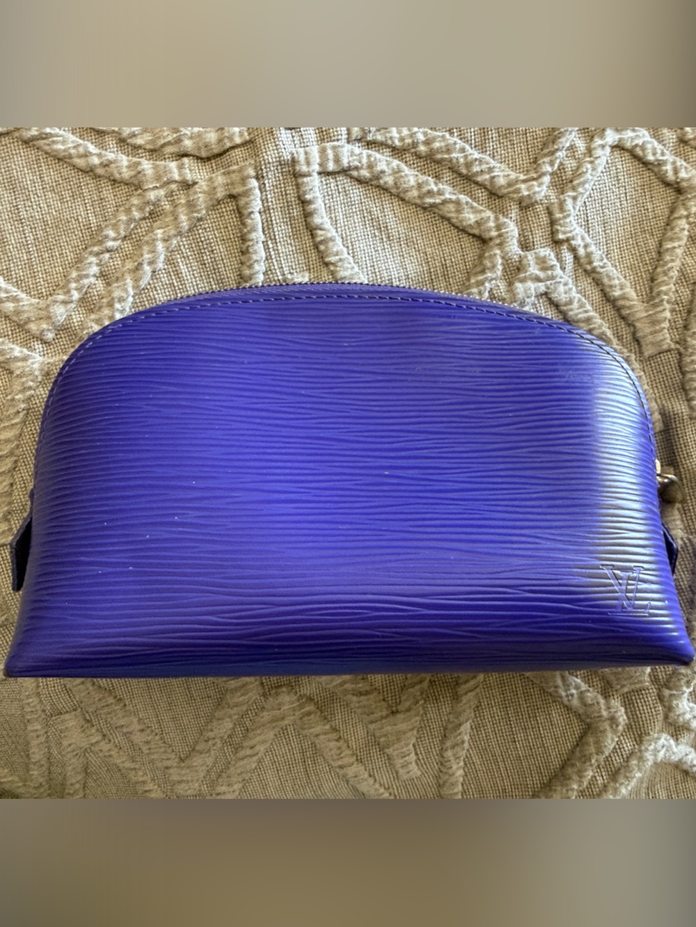 Louis Vuitton Purple Epi Leather Cosmetic Pouch